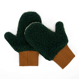 Варежки меховые Hello Hossy "Heaty Neo", мятно-фисташковые